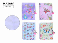 Записная книжка с замочком 13*18см  48л. "Бабочки"