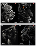 Тетрадь А5  96л кл. Проф-Пресс "Звери в черно-белом" белизна 87%