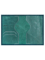 Обложка для Паспорта натуральная кожа PASSPORT темно-зеленый, тисн.конгрев