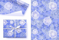 Бумага упаковочная 70*100см "Снежинки"