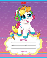 Тетрадь А5 12л косая лин. Hatber "Пони_Единорожки" 5диз.в спайке, белизна 98%
