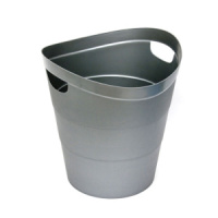 Корзина для мусора цельная 14л серая