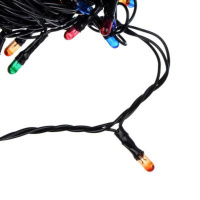 Гирлянда электрическая 7м 100 ламп, зелёный шнур, вьюн, 8 режимов,  220В, мультицвет