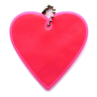 Подвеска светоотражающая ПВХ "Сердце" розовый