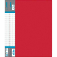 Папка 2 кольца 20 мм 0,6 мм пластик А4  Daily красная