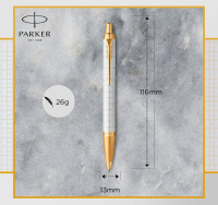 Parker IM Premium Шариковая ручка K318 Pearl GТ M синие чернила