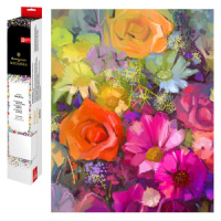 Мозаика алмазная по номерам на холсте 30*30см "Все в цветах" б/подрам.