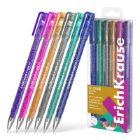Набор гелевых ручек EK G-Cube Stick Glitter  6цв. 0,5мм