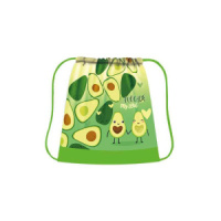Мешок для обуви 1 отд, 415*340, карман, светоотр. "Авокадо лав"
