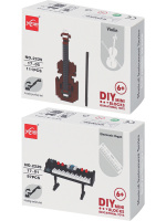 Конструктор пластм. "Музыкальные инструменты" 90-140 деталей, ассорти