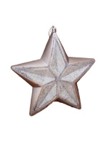 Подвесное украшение 15см "Звезда" пластик, цвет серебро