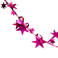 Гирлянда на батарейках  5м 50LED "Пурпурные звезда"  медь, нить росы, шампань, 3*АА