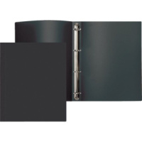 Папка 4 кольца 16мм 0,5мм пластик А4 чёрная
