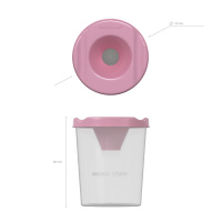 Стакан непроливайка  одинарный Pastel, розовый