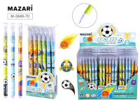 Ручка гелевая стираемая MAZARI "Sports" синяя, 0,38мм