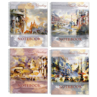 Тетрадь А5  48л кл  Lights of Petersburg, гребень