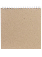 Скетчбук 190*190мм  40л., гребень, 150гр/м2 "Яркие ананасы" жестк.подложка