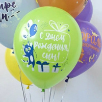 Набор шаров с рисунком 12"  Король песочницы!  5шт/уп