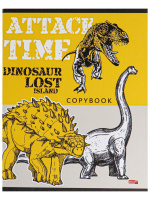 Тетрадь А5  96л кл. Проф-Пресс "Атака динозавров"