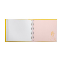 Скетчбук 160*160мм  38л., гребень,  80гр/м2,200гр/м2 "Девочка" бум.длязап.-19л., белая бум.-39л.