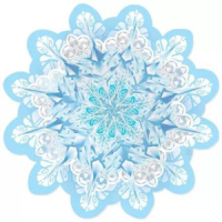 Украшение на скотче 14*14см "Снежинка"