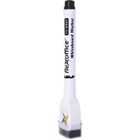 Маркер для белой доски 1,5мм.  черный, с губкой