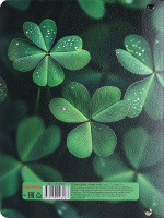 Тетрадь  А5 120л кл. на кольцах Проф-Пресс "Зеленые листья" мат.лам., холст