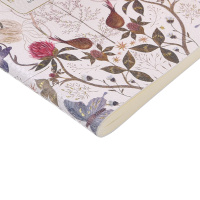 Записная книжка А6  60л. кож.зам., мягк.пер. "Flora. Symmetrical Flora" лин.
