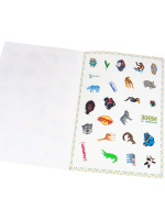 Набор наклеек многоразовых 160*230мм, 4 л. "100 наклеек. Дикие животные"