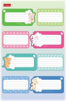 Наклейки на тетрадь "Милые зверушки" 40шт.