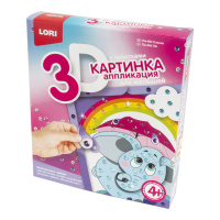 Картина из пайеток 3D "Слоник" 19*22см 4+