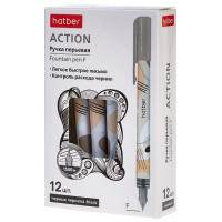 Ручка перьевая Hatber "Active" черная, F