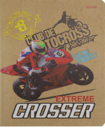 Тетрадь А5 48л кл. Проф-Пресс "Мото-экстрим" крафт, 5диз.в блоке, белизна 100%*