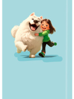 Блокнот А6 7БЦ  48л "Лучшие друзья. Девочка с собачкой" клетка, глянц.лам.