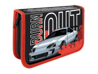 Пенал 1 отд. с 2-мя откид.пл. (200*130*40) молния, ткань "Burn out"