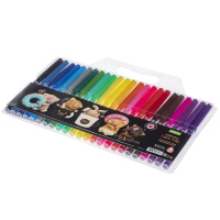 Фломастеры  24цв "Hatber. Кофейные коты" вентилир.колпачок