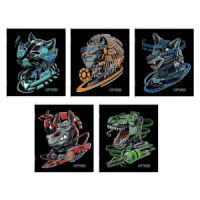 Тетрадь А5 48л кл. Феникс+ "Кибер животные", выб.твин лак