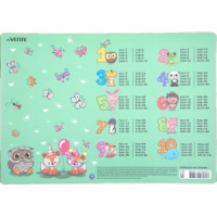 Настольное покрытие д/лепки 33*23см "Таблица умножения" 600мкм