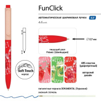 Ручка шар. BV автомат. "FunClick. My refresh" 0.7мм, синяя