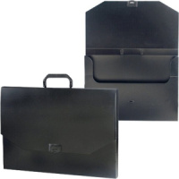 Портфель  1 отд. с ручкой А3 формат, пластик, чёрный