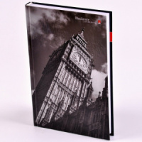 Блокнот А5 7БЦ 160л "Города" клетка, глянц.лам.