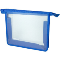 Папка д/тетрад. А5 1отд. на молнии сверху   Офис. б/цв Синяя