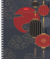 Тетрадь А5  96л кл. гребень Hatber "Символы Азии" мат.лам., 3D фольга, 3Dлак