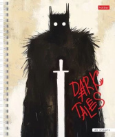Тетрадь А5  48л кл. гребень Hatber "Dark tales" 4 диз.в спайке
