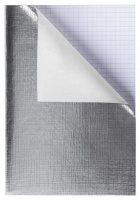 Тетрадь А4  96л кл. скоба бумвинил Hatber "Серебро"*