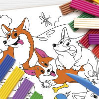 Раскраска - коврик 470*340мм "Песики" многоразовая