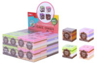 Ластик Deli 35*35*35 мм, ассорти