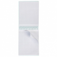 Блокнот А6 пласт.обл.  80л "Canvas. Бирюза" гребень корот. стор., кл.