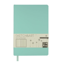 Скетчбук А5 100л., сшивка,100гр/м2, "SKETCHBOOK Sketch&Art. Zefir. Зефирный мятный" беж., мягк.обл.