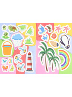 Раскраска с наклейками "Маленький помощник. Веселое путешествие" А4 12стр.